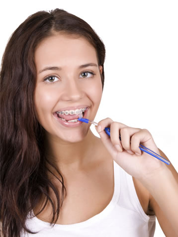 brushing and flossing